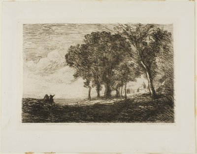 イタリアの風景 作： Jean Baptiste Camille Corot