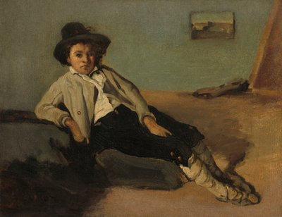イタリアの農民の少年、18251827。 作： Jean Baptiste Camille Corot