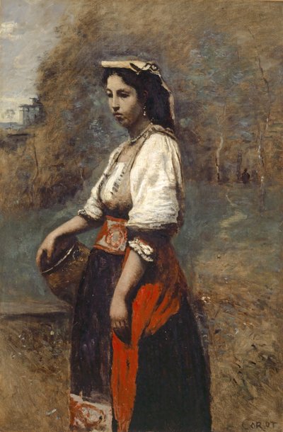 井戸のイタリア人女性 作： Jean Baptiste Camille Corot