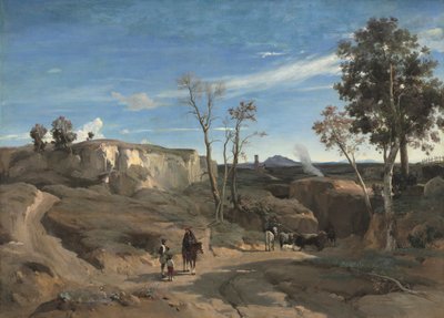 ローマのカンパーニャ、ラ セルバラ 作： Jean Baptiste Camille Corot