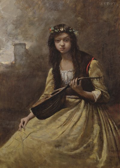 ジプシー、1865年頃 作： Jean Baptiste Camille Corot