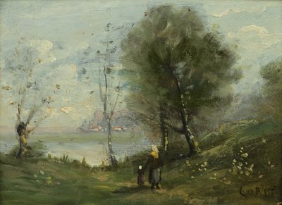 横向き 作： Jean Baptiste Camille Corot