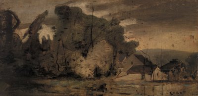 風景、1796 作： Jean Baptiste Camille Corot