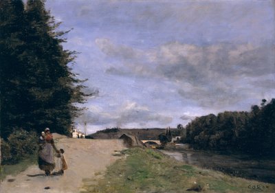 母と子のいる風景 作： Jean Baptiste Camille Corot