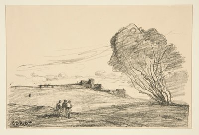 Le Fort d?tach? (辺境の砦) 作： Jean Baptiste Camille Corot