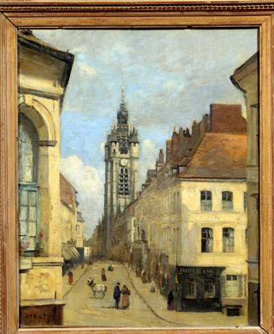 Le belfry de Douai カミーユ・コロー（1796-1875）の絵画 1871年 日。0.46×0.38m 作： Jean Baptiste Camille Corot