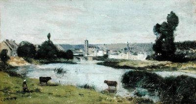 レ・シャトー（油彩・キャンバス） 作： Jean Baptiste Camille Corot
