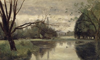アヒルの池 アヒルの池、1855～1859年。 作： Jean Baptiste Camille Corot