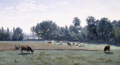 マルクシス-牛の放牧、1845-50 作： Jean Baptiste Camille Corot