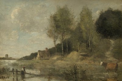 アミアン近くのボーブの湿地 作： Jean Baptiste Camille Corot