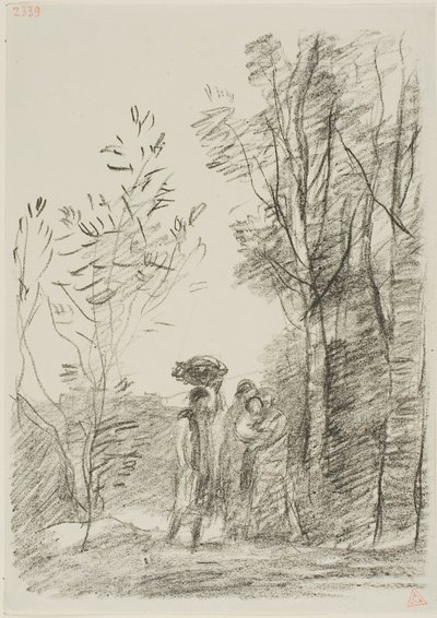 森での出会い 作： Jean Baptiste Camille Corot