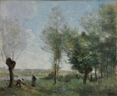 クーロンの記憶 - Peinture de Jean Baptiste Camille Corot (1796-1875) - 1872 - 油彩・キャンバス - 46x55,3 - Szepmuveszeti Muzeum, Budapest, Hungary 作： Jean Baptiste Camille Corot