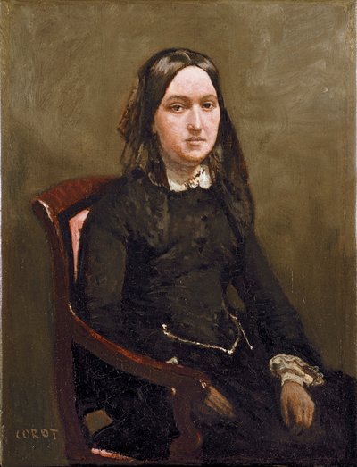 Mme Bison, 1852 作： Jean Baptiste Camille Corot