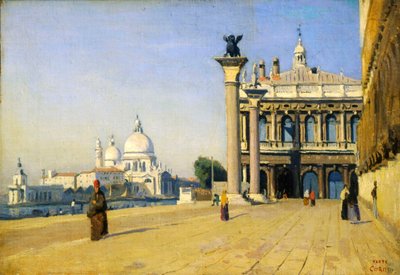 ヴェネツィアの朝、1834年。 作： Jean Baptiste Camille Corot