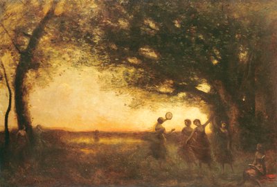 夜の快楽、1875 作： Jean Baptiste Camille Corot