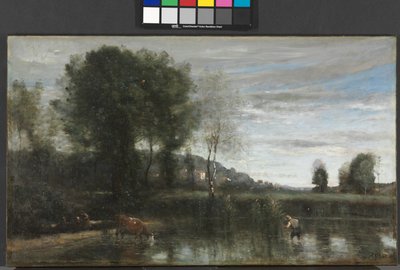 ヴィレダヴレーの池、1860年代後半 作： Jean Baptiste Camille Corot