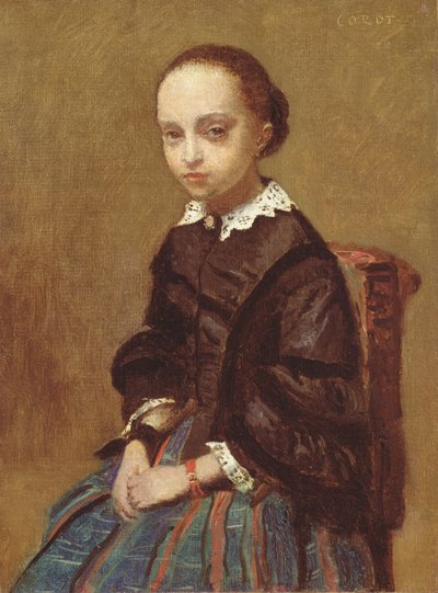 少女の肖像1857-58 作： Jean Baptiste Camille Corot