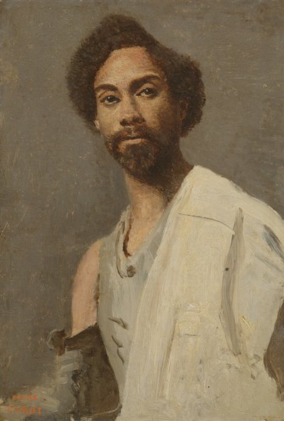 アビシニアンの男の肖像 作： Jean Baptiste Camille Corot