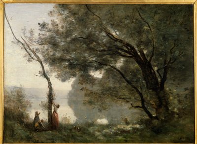 モルトフォンテーヌの想い出。カミーユ・コロー（1796-1875）の絵画 作： Jean Baptiste Camille Corot