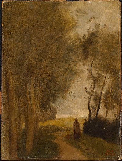 Lisiere de Boisの道路、1860〜65年頃 作： Jean Baptiste Camille Corot
