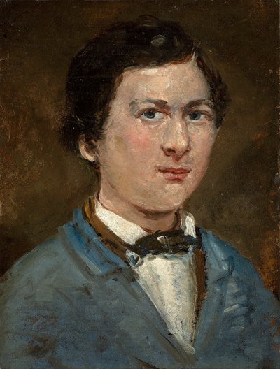 自画像、1818年から1821年 作： Jean Baptiste Camille Corot