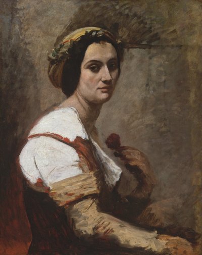 シビル、1870年頃（キャンバスに油彩） 作： Jean Baptiste Camille Corot