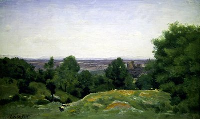 Souvenir des Ardennes」（油彩・キャンバス） 作： Jean Baptiste Camille Corot