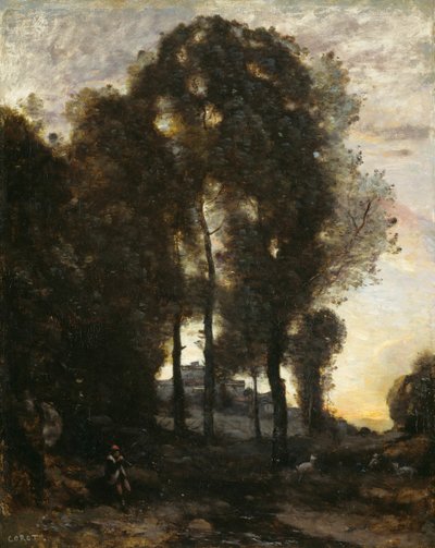 イタリアのお土産、185560。 作： Jean Baptiste Camille Corot