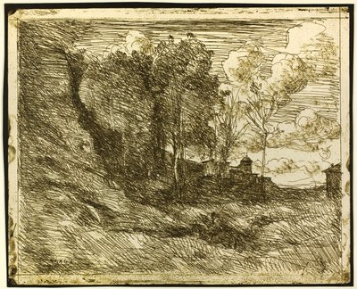 オスティアのお土産 作： Jean Baptiste Camille Corot