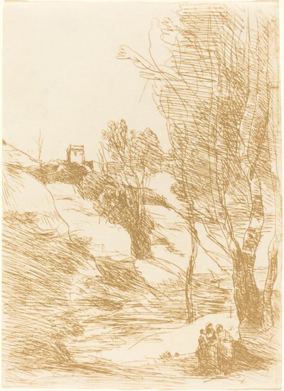 サレルノのお土産 Souvenir de Salerne, 1871年。 作： Jean Baptiste Camille Corot