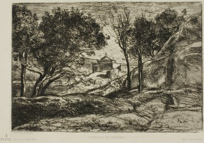 トスカーナのお土産 作： Jean Baptiste Camille Corot