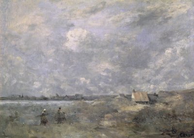 嵐の天気、パドカレー、1870年頃（キャンバスに油彩） 作： Jean Baptiste Camille Corot