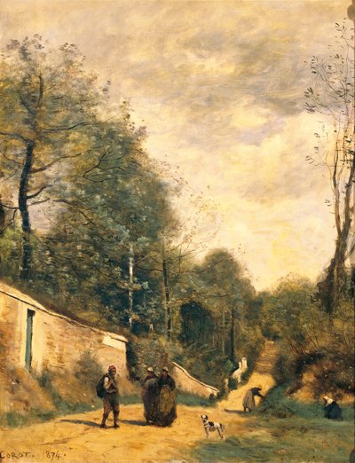 ヴィル・ダヴレの通り 作： Jean Baptiste Camille Corot