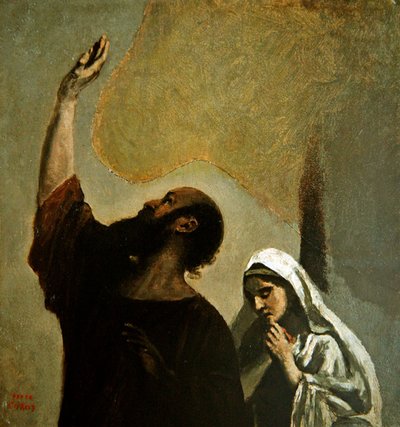 キリストの洗礼」（油彩・キャンバス） 作： Jean Baptiste Camille Corot