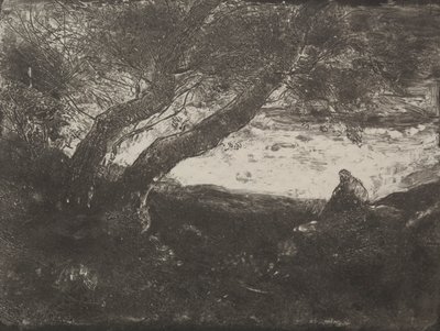 ドリーマー、元の印象1854、1921年に印刷されました。 作： Jean Baptiste Camille Corot