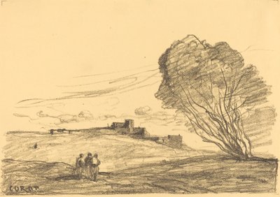 孤立した砦 (Le Fort detache) 作： Jean Baptiste Camille Corot