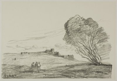 孤立した砦 作： Jean Baptiste Camille Corot