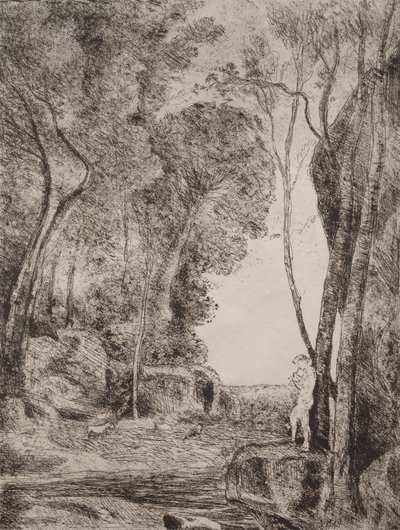 小さな羊飼い 作： Jean Baptiste Camille Corot