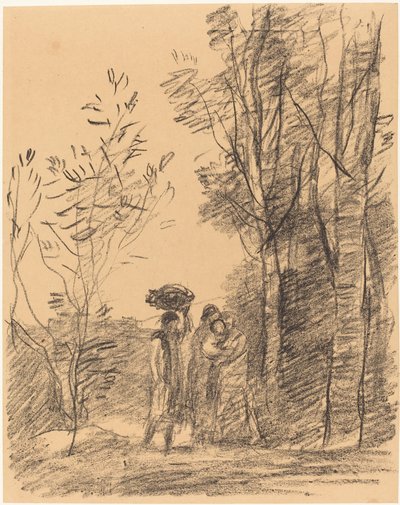 森の出会い (La Rencontre du bosquet) 作： Jean Baptiste Camille Corot