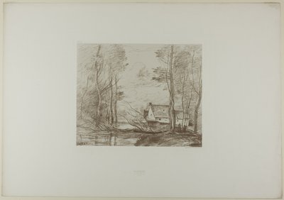 ドゥエーの近く、クインシーの風車 作： Jean Baptiste Camille Corot