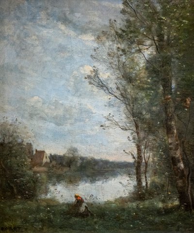ヴィルダヴレの池 作： Jean Baptiste Camille Corot