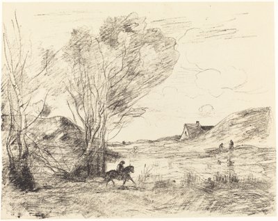 葦のライダー 作： Jean Baptiste Camille Corot