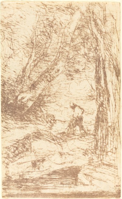 レンブラントの木こり」 Le Bucheron de Rembrandt, 1853年。 作： Jean Baptiste Camille Corot