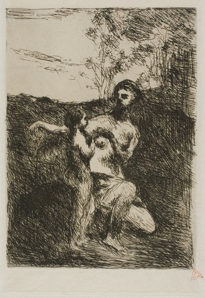 ヴィーナスがキューピッドの翼を切る、最初の皿 作： Jean Baptiste Camille Corot