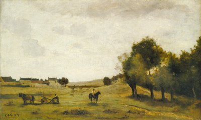 エペルノン、18501860 の近くを表示します。 作： Jean Baptiste Camille Corot