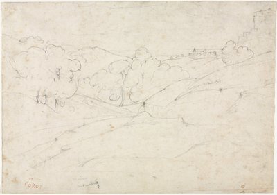 マリノの眺め (直角) 作： Jean Baptiste Camille Corot