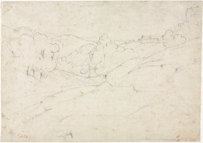 マリノストレートの眺め、1827年。 作： Jean Baptiste Camille Corot