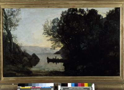イタリア・チロル地方のリーヴァからの眺め 作： Jean Baptiste Camille Corot