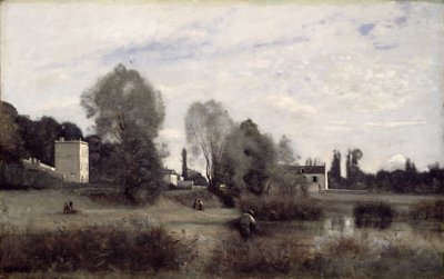 アヴレイ市、1865 作： Jean Baptiste Camille Corot