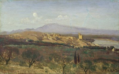 Villeneuve-les-Avignon 作： Jean Baptiste Camille Corot